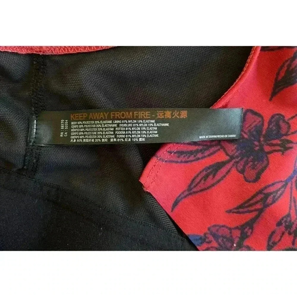 Free People Movement Ashford Lose Control Sports Bra Size Xs Red Floral - Picture 4 of 9